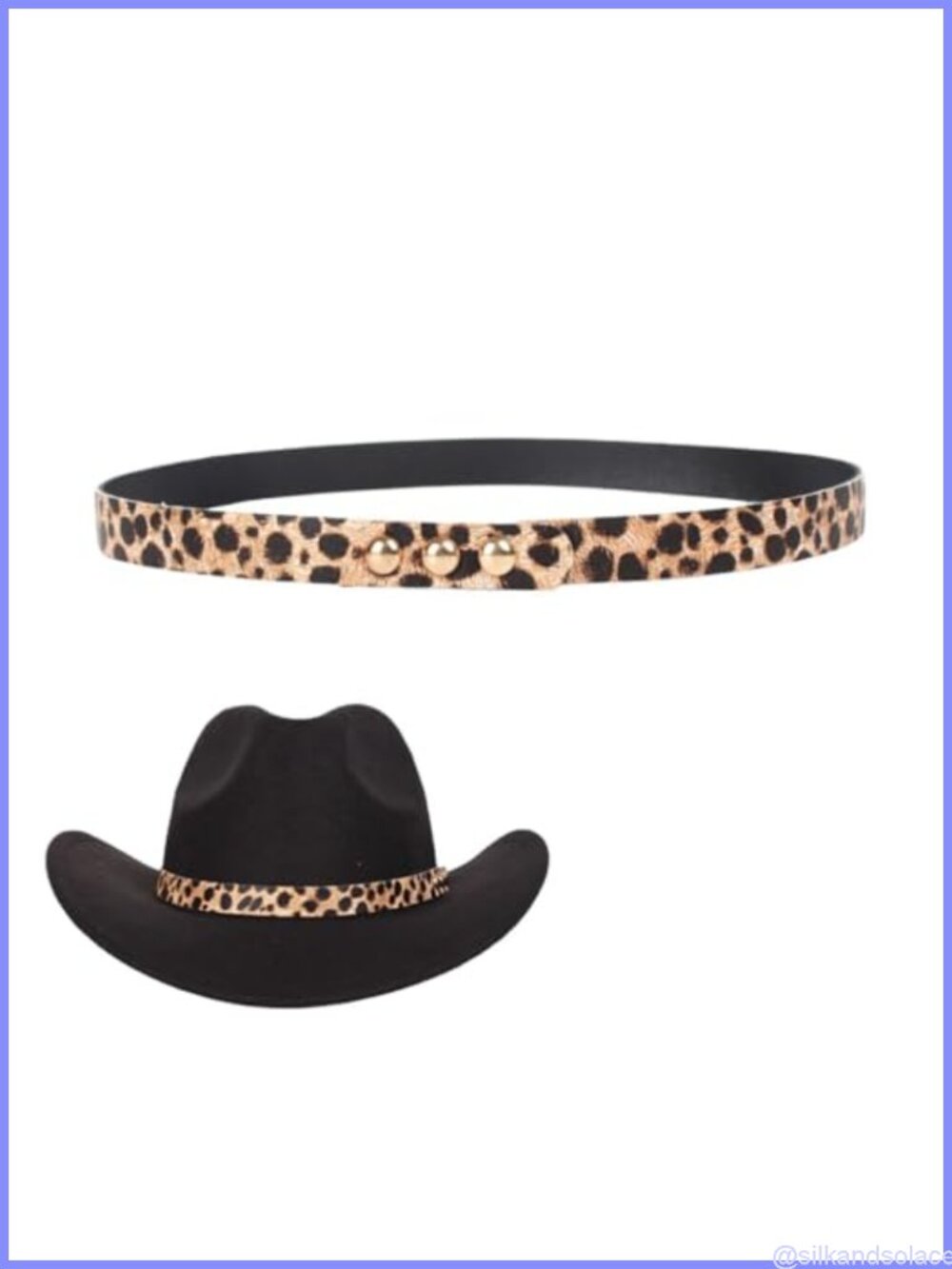PU Leather Hat Band Leopard Cowboy Hat Strap Replacement